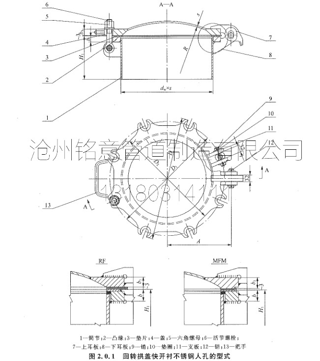 conew_hgt 21597-2014 回转拱盖快开衬不锈钢人孔.jpg